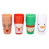 Sparkle and Bash 24 Pack Plastic Christmas Cups for Kids, 4 Xmas Designs - Table Decoration for Holiday Parties, 16 oz view 1