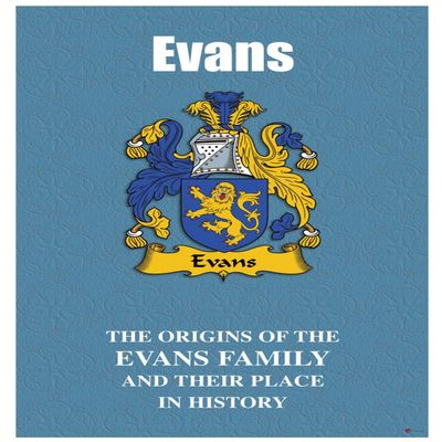 I LUV LTD Evans English Family Surname History Booklet with Brief Historical Facts