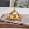 Alisveristime Handmade Turkish Tea Water Zamzam Serving Set Glasses Saucer, Tray and Spoon (Gold) view 3