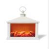 Flameless White Fireplace Lantern view 1