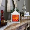 Flameless White Fireplace Lantern view 4