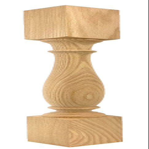 Highland Manor Wood Products French Island Leg - 34 1/2" Tall x 3 1/2" Wide - Unfinished Wooden Leg for Kitchen Islands, Tables or Desks (Oak) (1 Leg)