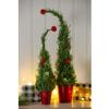 Cypress Home Beautiful Christmas Holiday Tree with Ornaments in Red Metal Pot Table Top Dcor, Set of 2-9 x 15 x 24 Inches Indoor/Outdoor Decoration for Homes, Yards and Gardens view 4