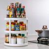 Spice Rack Rotatable Small Plastic Kitchen Cupboard Storage For Spices And Condiments, Rotating Spice Jars Holder For Kitchen And Pantry gray view 1