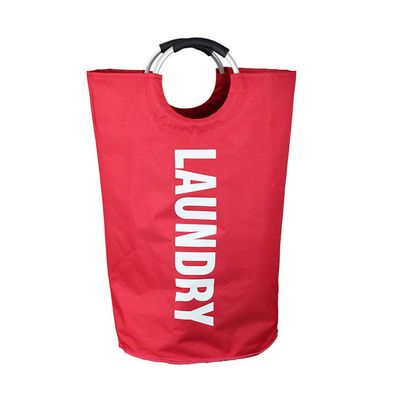 BBEART Large Laundry Basket Collapsible Fabric Laundry Hamper Foldable Waterproof Clothes Bag for Laundry Bathroom (Red)