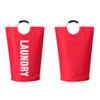 BBEART Large Laundry Basket Collapsible Fabric Laundry Hamper Foldable Waterproof Clothes Bag for Laundry Bathroom (Red) view 2