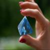 Crystal Pyramid of Natural Blue Sodalite Chakra Healing Stone, 1.5 inch view 3