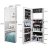 LxHealthy Mirror Jewelry Cabinet,Retro Wood Grain Coating Whole Body Decoration Storage Dressing Mirror Jewelry Cabinet White view 2