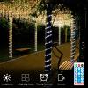 ANJAYLIA Solar Outdoor Rope Lights, 66FT 200 LED Solar Powered Rope Lights Outdoor, 8 Modes Timer Remote String Light Rope Solar Lights Outdoor Waterproof for Garden Decor, White view 2