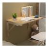 XHP Folding Wall-Mounted Table Wood Drop-Leaf Table Heavy Duty Wall Small Table Kitchen Dining Table Foldable Computer Desk for Bedroom Living Room Office (Size : 90cm*60cm) view 4