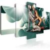 artgeist Textured Canvas Wall Art Abstract Couple 80x40 in - 5pcs Painting Canvas Prints Picture Artwork Image Framed Contemporary Modern Photo Wall Home h-A-0046-b-o view 1