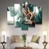 artgeist Textured Canvas Wall Art Abstract Couple 80x40 in - 5pcs Painting Canvas Prints Picture Artwork Image Framed Contemporary Modern Photo Wall Home h-A-0046-b-o view 2