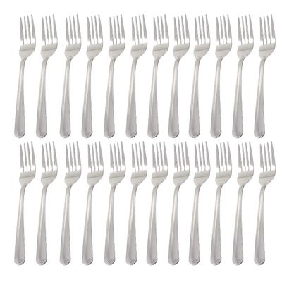 Winco 0014-05 24-Piece Dominion Heavy Weight Dinner Fork Set, 18-0 Stainless Steel