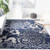 SAFAVIEH Area Rug 8x10 - Adirondack Collection - Large - Ivory & Blue, Floral Glam Damask Design, Non-Shedding & Easy Cleaning, Ideal for Living Room, Bedroom, Office, Dining Space (ADR114M) view 2