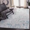 SAFAVIEH Amelia Collection Accent Rug - 4'5" x 6'5", Grey & Turquoise, Modern Abstract Design, Non-Shedding & Easy Care, Ideal for High Traffic Areas in Entryway, Living Room, Bedroom (ALA254H) view 1