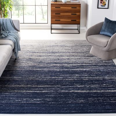 SAFAVIEH Area Rug 8x10 - Adirondack Collection - Large - Navy & Grey, Modern Ombre Design, Non Shedding & Easy to Clean, Ideal for Living Room, Bedroom, Office, Dining Space (ADR113E)