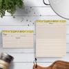 321Done Folding Recipe Cards - Set of 50, 6x5 folds to 3x5, Double-sided Rustic Tan Recipe Cards, Sunflower Design for Bridal Shower & Wedding Gift, Made in USA view 3