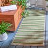 SAFAVIEH Washable Rug Outdoor Courtyard Collection - 2'3" x 10' Runner, Green & Beige, Non-Shedding & Easy Cleaning, Ideal for Patio, Entryway, Mudroom, Hallway, Kitchen (CY6062-244) view 1