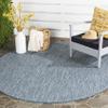 SAFAVIEH Washable Rug Outdoor Courtyard Collection - 4' Round, Navy & Grey, Non-Shedding & Easy Cleaning, Ideal for Patio, Backyard, Mudroom (CY8521-36821) view 1