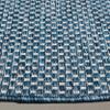 SAFAVIEH Washable Rug Outdoor Courtyard Collection - 4' Round, Navy & Grey, Non-Shedding & Easy Cleaning, Ideal for Patio, Backyard, Mudroom (CY8521-36821) view 2