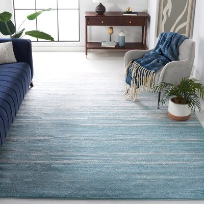 SAFAVIEH Area Rug 8x10 - Adirondack Collection - Large - Aqua & Ivory, Modern Ombre Design, Non Shedding & Easy to Clean, Ideal for Living Room, Bedroom, Office, Dining Space (ADR113J)
