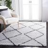 SAFAVIEH Area Rug 8x10 - August Shag Collection - Large - Ivory & Grey, Moroccan Pattern, Non-Shedding & Easy Cleaning, Plush Thick Pile, Ideal for Living Room, Bedroom, Dining Space (AUG572F) view 1