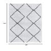 SAFAVIEH Area Rug 8x10 - August Shag Collection - Large - Ivory & Grey, Moroccan Pattern, Non-Shedding & Easy Cleaning, Plush Thick Pile, Ideal for Living Room, Bedroom, Dining Space (AUG572F) view 2