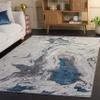 SAFAVIEH Amelia Collection Accent Rug - 4'5" x 6'5", Grey & Blue, Modern Abstract Design, Non-Shedding & Easy Care, Ideal for High Traffic Areas in Entryway, Living Room, Bedroom (ALA277F) view 1