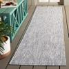 SAFAVIEH Washable Rug Outdoor Courtyard Collection - 2'3" x 20' Runner, Grey, Non-Shedding & Easy Cleaning, Ideal for Patio, Entryway, Mudroom, Hallway, Kitchen (CY8522-36811) view 1