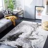 SAFAVIEH Amelia Collection Accent Rug - 4'5" x 6'5", Grey & Gold, Modern Abstract Design, Non-Shedding & Easy Care, Ideal for High Traffic Areas in Entryway, Living Room, Bedroom (ALA277G) view 1