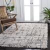 SAFAVIEH Area Rug 8x10 - Fontana Shag Collection - Large - Ivory & Grey, Modern Design, Non-Shedding & Easy Cleaning, Ultra Plush Thick Pile, Ideal for Living Room, Bedroom, Dining Space (FNT851A) view 1