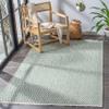 SAFAVIEH Area Rug 8x10 - Augustine Collection - Large - Green & Ivory, Geometric Fringe Design, Easy Cleaning, Ideal for Living Room, Bedroom, Office, Dining Space (AGT484Y) view 1