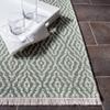SAFAVIEH Area Rug 8x10 - Augustine Collection - Large - Green & Ivory, Geometric Fringe Design, Easy Cleaning, Ideal for Living Room, Bedroom, Office, Dining Space (AGT484Y) view 4