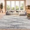 SAFAVIEH Area Rug 8x10 - Amelia Collection - Large - Ivory & Blue, Modern Design, Non-Shedding & Easy Cleaning, Ideal for Living Room, Bedroom, Office, Dining Space (ALA478A) view 1