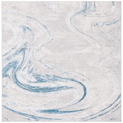 SAFAVIEH Orchard Collection Accent Rug - 4'5" x 6'5", Grey & Blue, Modern Abstract Design, Non-Shedding & Easy Care, Ideal for High Traffic Areas in Entryway, Living Room, Bedroom (ORC617G)