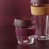 KeepCup Brew, Reusable Coffee Cup - Tempered Glass and Splashproof Sipper, M 12oz/340ml - Alder view 2