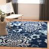 SAFAVIEH Area Rug 8x10 - Adirondack Collection - Large - Navy & Aqua, Floral Glam Damask Design, Non-Shedding & Easy Cleaning, Ideal for Living Room, Bedroom, Office, Dining Space (ADR114J) view 3