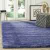 SAFAVIEH California Shag Collection Area Rug - 4' Square, Periwinkle, Non-Shedding & Easy to Clean, Ultra Plush Thick Pile, Ideal for Living Room, Bedroom, Dining Space (SG151-7171) view 1