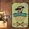 ATX CUSTOM SIGNS - Funny Garage Sign: Dad's Shop If He Can't Fix It, We're Screwed! 8 x 12 inches Aluminum view 4