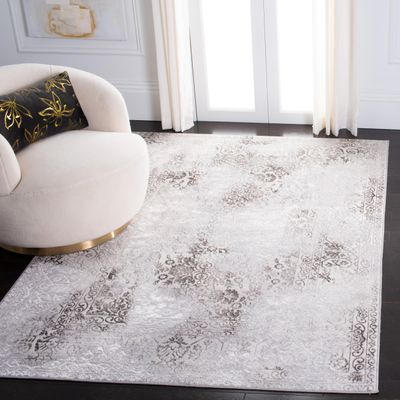 SAFAVIEH Orchard Collection Accent Rug - 4'5" x 6'5", Grey & Light Grey, Vintage Distressed Design, Non-Shedding & Easy Care, Ideal for High Traffic Areas in Entryway, Living Room, Bedroom (ORC684H)