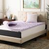 LUCID Lavender Infused 3 Inch Memory Foam Mattress Topper with 5 Zones  King Size  Plush Feel  CertiPUR Certified  Dorm Room Essentials view 1