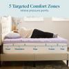 LUCID Lavender Infused 3 Inch Memory Foam Mattress Topper with 5 Zones  King Size  Plush Feel  CertiPUR Certified  Dorm Room Essentials view 2