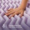 LUCID Lavender Infused 3 Inch Memory Foam Mattress Topper with 5 Zones  King Size  Plush Feel  CertiPUR Certified  Dorm Room Essentials view 3