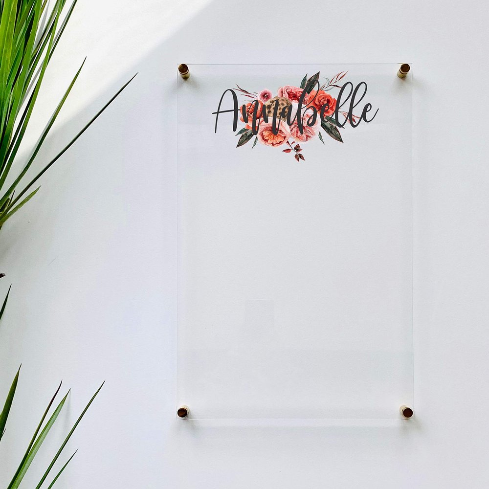 Large Clear Acrylic Notes Board for wall | Dry-Erase Message White Board Calendar Wall Mounted Office Home Family Organization Tools Must Haves School Kids Adult Mom Teen Monthly Weekly ADHD Tools
