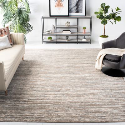SAFAVIEH Area Rug 8x10 - Pyramid Collection - Large - Grey & Ivory, Modern Design, Non-Shedding & Easy Cleaning, Ideal for Living Room, Bedroom, Office, Dining Space (PYR233F)