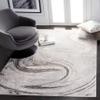 SAFAVIEH Orchard Collection Accent Rug - 4'5" x 6'5", Grey & Light Grey, Modern Abstract Design, Non-Shedding & Easy Care, Ideal for High Traffic Areas in Entryway, Living Room, Bedroom (ORC617F) view 2