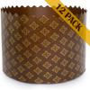 12oz Kulich Mold Paska Easter Bread Forms |12 pcs| Bread Paper Mold - Non Stick Panettone Paper Baking Molds Universal Brown Design view 1