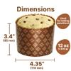 12oz Kulich Mold Paska Easter Bread Forms |12 pcs| Bread Paper Mold - Non Stick Panettone Paper Baking Molds Universal Brown Design view 3
