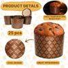 12oz Kulich Mold Paska Easter Bread Forms |12 pcs| Bread Paper Mold - Non Stick Panettone Paper Baking Molds Universal Brown Design view 4