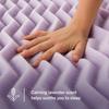 LUCID Lavender Infused 3 Inch Memory Foam Mattress Topper with 5 Zones  California King Size  Plush Feel  CertiPUR Certified  Dorm Room Essentials view 3
